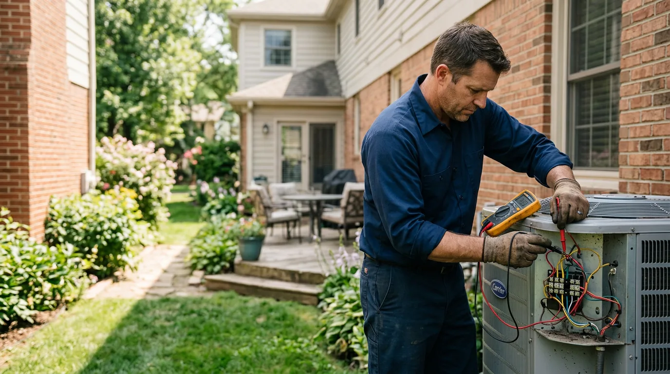 HVAC technician working near Webster, NY